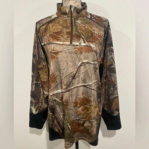 Habit Realtree Camo Jacket 1/4 Zip Pullover Long Sleeve Men’s Size Large